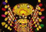 Different Colorful Insect Fabric Chinese Lanterns Show Small Shopping Malls And
