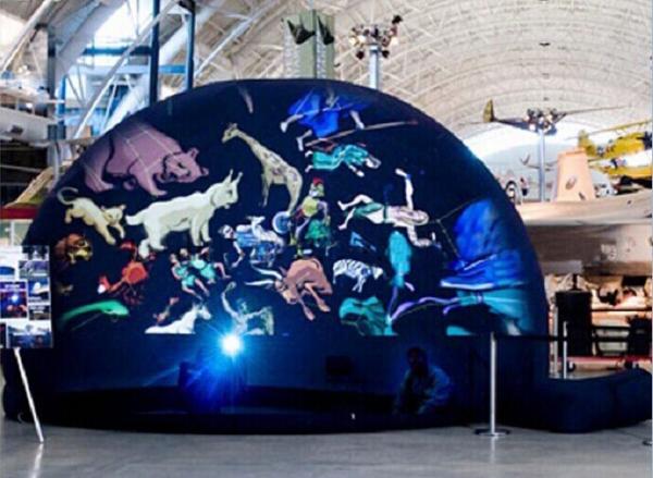 Amazing Astronomical Inflatable Tent / Portable Planetarium Dome For Digital Projection