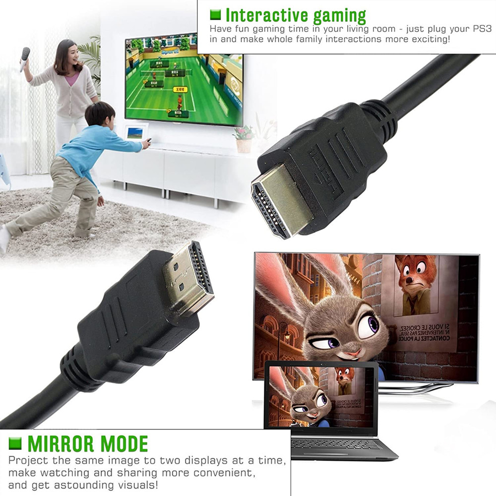 OEM/ODM 3m 4K 3D HDMI Cable Gold Plated Male To Male Video Cable PVC Molding