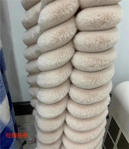 Wholesale Orange Cream Fluffy Fabric Material Blanket Fuzzy Upholstery Fabric from china suppliers