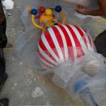 giant size theme park famous cartoon character statue clown of fiberglass as