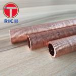 Seamless Low Finned C11000 2mm Copper Coated Steel Tube