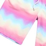 Summer Digital Print Rainbow Gradient Loose Shorts For Men And Women