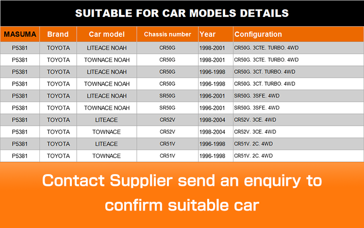 TOYOTA LITEACE NOAH 48531-28510 48531-28520 48531-80562 48531-80563 Rear Shock Absorbers