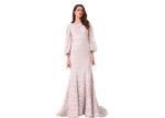 Mermaid Balloon Sleeve Saudi Arabic Evening Gowns Fully lined OEM / ODM