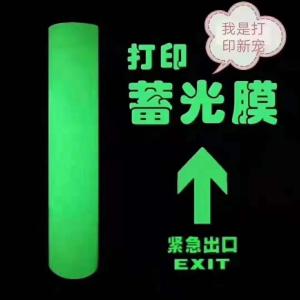 Wholesale PVC Material 2-12 Hours Printable Glow in The Dark Vinyl Tape Photoluminescent Vinyl for exit sigr Warn Signs, Fire Saf from china suppliers