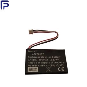 Wholesale 300mAh 7.4V Lithium Ion Battery Pack , 2S1P 7.4 Volt Rechargeable Battery For Recorder from china suppliers