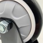 Swivel 5 Inch Plate Caster Wheels On Black Polyurethane Wheels
