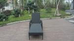 Beach Rattan Sun Lounger With Aluminium Frame Outdoor Rattan Daybed