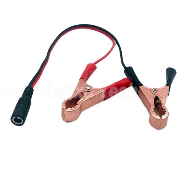 Male Female DC Jack Plug 5.5x2.1mm to Alligator Clips Car Charger Power Supply