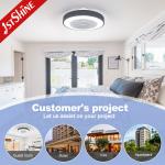 20" 1stshine Small Low Energy 220V 7 ABS Blade Ceiling Fan with LED Light