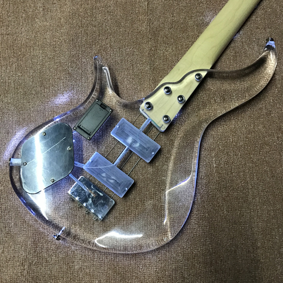High quality LED light acrylic electric guitar rosewood fingerboard, free shipping