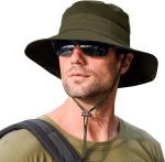 Wide Brim Bucket Hat Foldable Boonie Hat for Fishing Hiking Garden Safari Beach