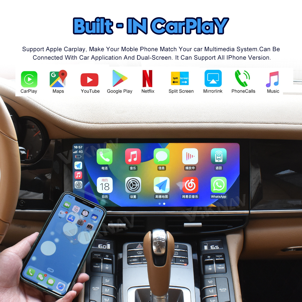 Viknav Car Radio For Porsche Panamera(2010-2016)12.3 inch Blue light screen Multimedia Player GPS Navigation DVD Auto