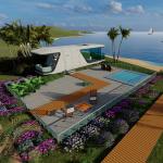 Galvanized Steel Frame Capsule House For Sale Modern Prefabricated House Luxury