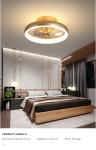 36W Modern Light luxury ceiling fan lamp simple invisible bedroom dining room