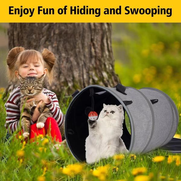 Foldable Cat Tunnel Carrier 3 In 1 Pet Carrier Handbags Round