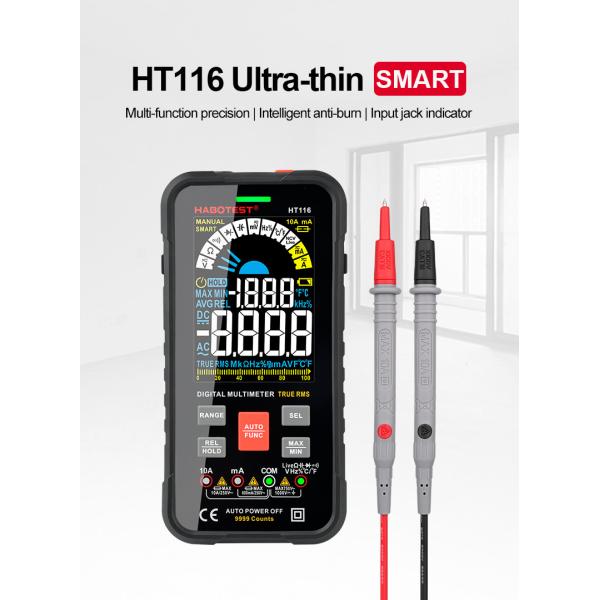 HT116 Digital Multimeter 9999 Counts Auto Range 1000V 10A Tester Meter Ohm Hz Capacitance True RMS Smart Multitester