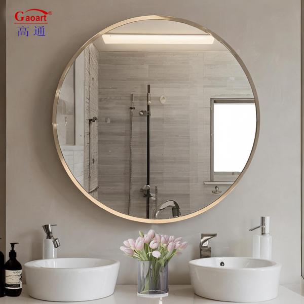 Large Black Gold Vanity Bathroom Aluminium Frame Mirror Customized for Art Deco