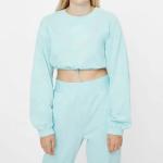 Custom Latest Designs Cropped Sweatshirt Joggers Two Piece Tracksuits for Women