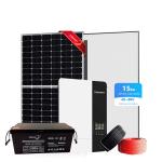 Customized Off Grid Solar Energy System Photovoltaic Flat Roof Mounting 15KW
