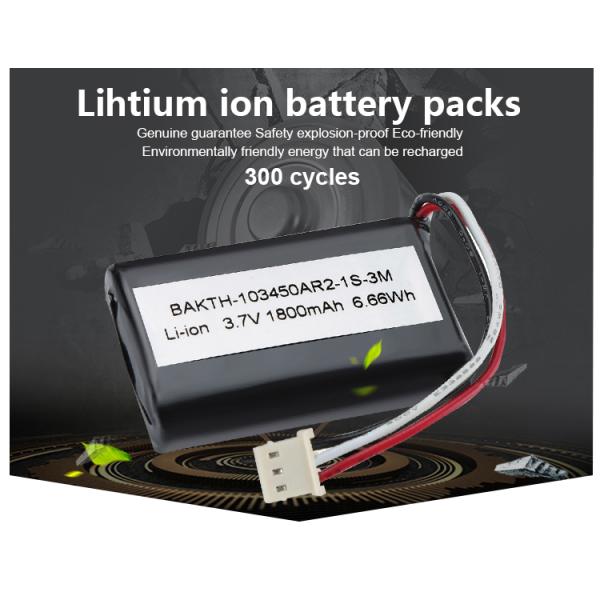 Wholesale Rechargeable 103450AR 3.7V 1800mAh 6.66Wh Lithium Ion Battery Pack for Home Application