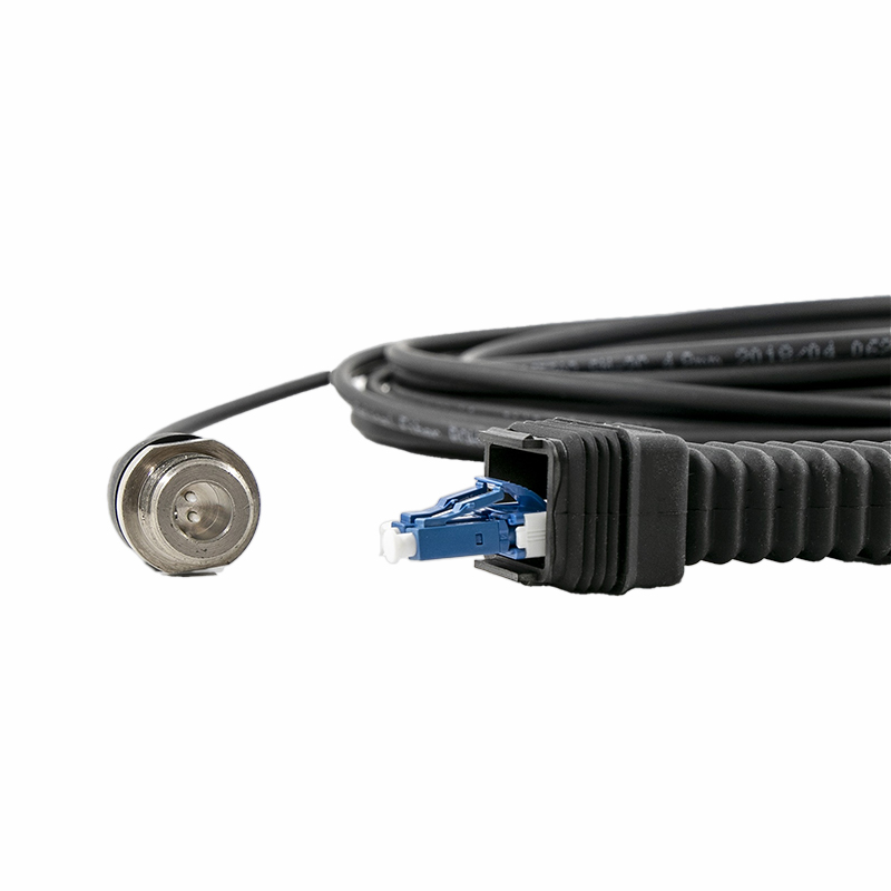 Armored Outdoor Fiber Optic Patch Cord 1m-100m With NSN Boot Duplex LC Connector