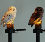 Waterproof IP55 Resin 0.06w Solar Owl Garden Stake Light