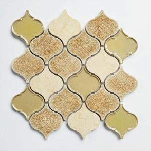 Wholesale Foshan Yellow Color Ice Cracked Kitchen Mosaic Backsplash Ceramic Tile for Wall Tiles from china suppliers