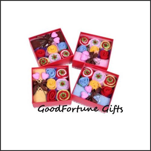 promotional creative sushi 6sets /case design cotton towel wedding birthday