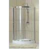 Portable Sliding D Shaped Shower Enclosure Clear Tempered Glass One Moving Door for sale
