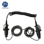 Male To Female Rear View Camera Cable 7 Pin Din Connector Spiral Trailer Cable