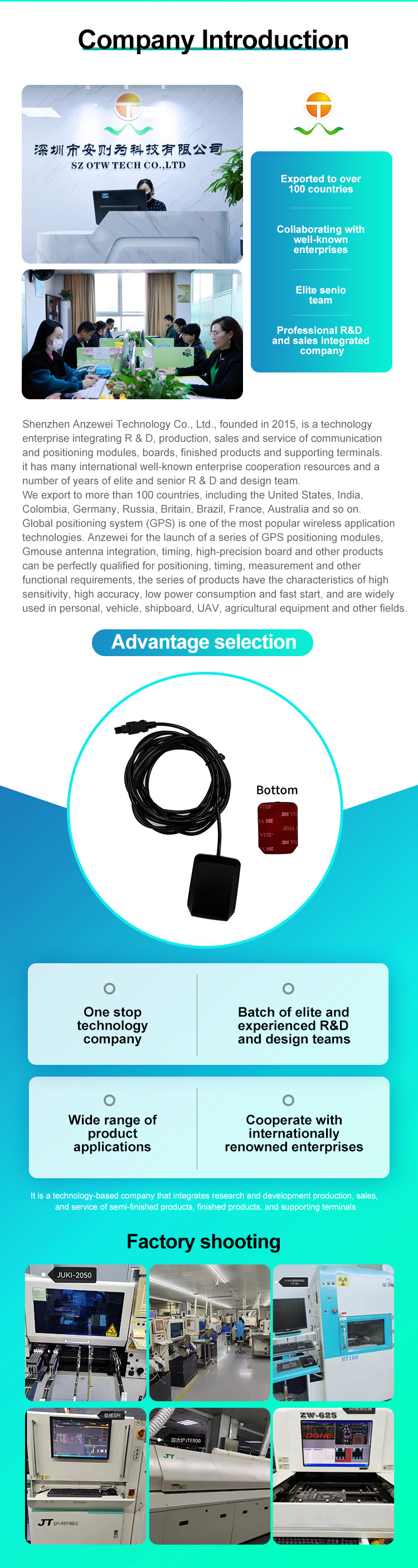 UBLOX-M8030 R232 GPS Receiver with Molex Connector for Vehicle Tracking