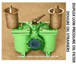 DOUBLE OIL FILTER AT THE OUTLET OF LUBRICATING OIL SEPARATOR, DOUBLE COARSE OIL