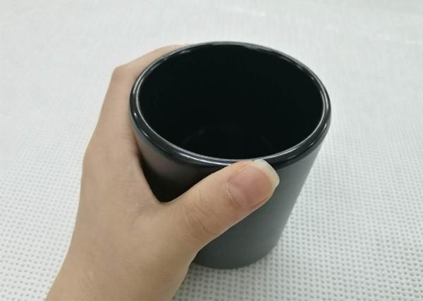 Black Color Tea Cup Imitation Porcelain Dinnerware Sets Dia7.6cm H9.2cm Weight 168g