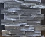 Decorative Black Slate Culture Stone , Stacked Wall Cladding Stone