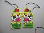 logo made hanging air freshener,lower price advertising gift