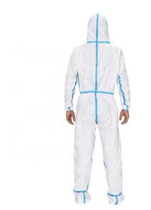 Wholesale White Disposable Protective Coveralls Particle Protection With Attached Hood from china suppliers