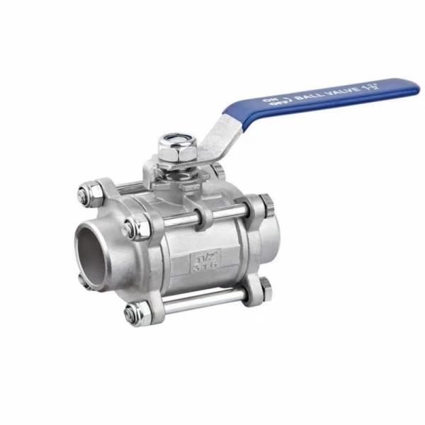 Silver Stainless Steel 201 304 316 Butt Weld Ball Valve with Manual Handle