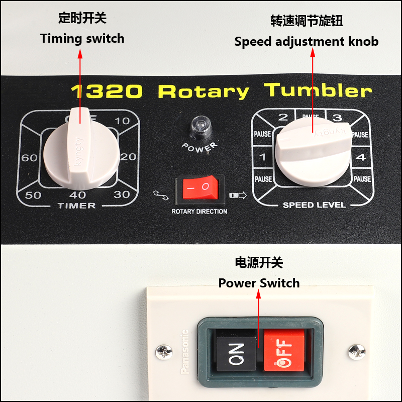 16kg Jewelry Polisher Tumbler ABS Metal With Timer Double Barrel