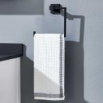 Matte Black Wall Mount Towel Ring Paper Roll Bathroom Tissue Holder