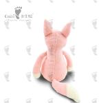 31 X 20cm Cartoon Soft Toys Eco Friendly Infant Pink Fox Stuffed Animal