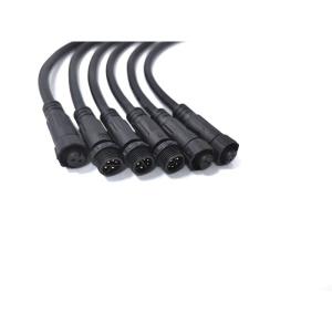 Wholesale Black M12 4 Pin Waterproof Cable Connector 250V Rated Voltage Male from china suppliers