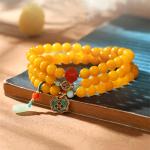 Wholesale Natural Crystal Bracelet Honey Amber Raw Stone Bracelet Energy Stone