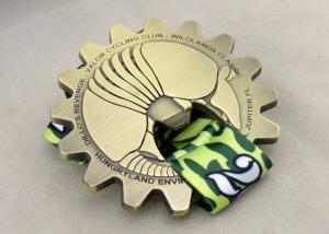 Wholesale Antique Gold Die Cast Medals 3D With Heat Transfer Printing Ribbon from china suppliers