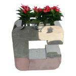 Big size steel custom letter shape decorative flower planters company name