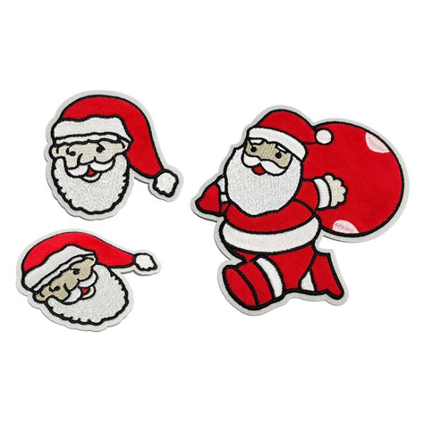 Christmas Embroidery Patches , Clothing Decoration Custom Badge Patches