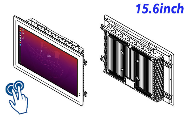 15.6-Inch Slim Linux Touch Screen for Factory Dashboards and Automation Solutions