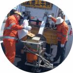 Durable, reflective hot-melt coating for road marking