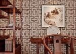 Embossed 3D Home Wallpaper / Modern Vinyl Wallpaper with Coffee Geometric